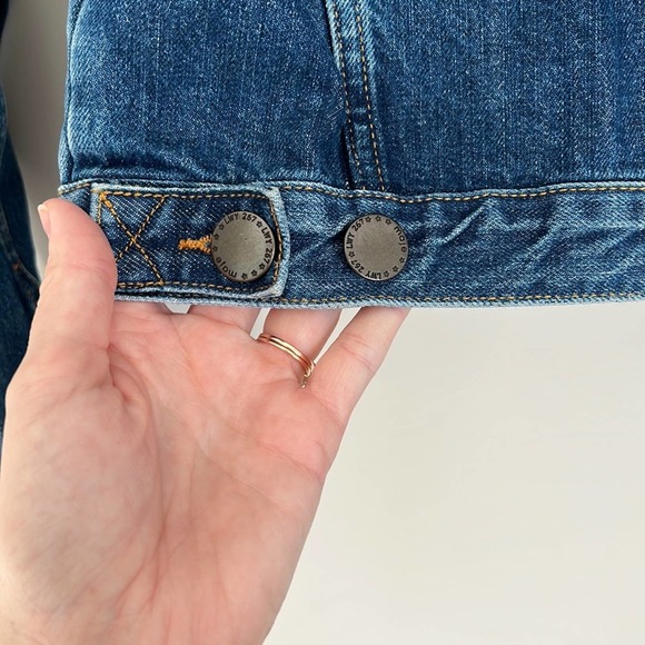 MAJE EMBROIDERED DENIM JACKET, size 36. - Picture 5 of 6